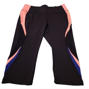 Women’s 18/20 Lane Bryant Livi Active Black/Pink/Blue Capri Leggings